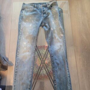 MNML Men's Designer Jeans Light Denim Size 30x32 Pre-Owned In Great Condition